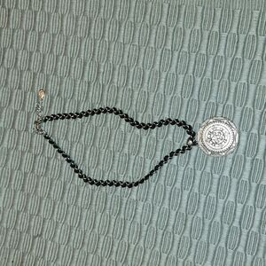 Cookie Lee Vintage Rope Medallion Necklace
